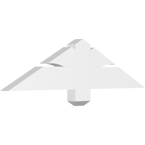 Ekena Millwork Redmond Architectural Grade PVC Gable Bracket, 36"W x 9"H x 2"D x 4"F, 6/12 Pitch GBP036X09X0204RED00 - main